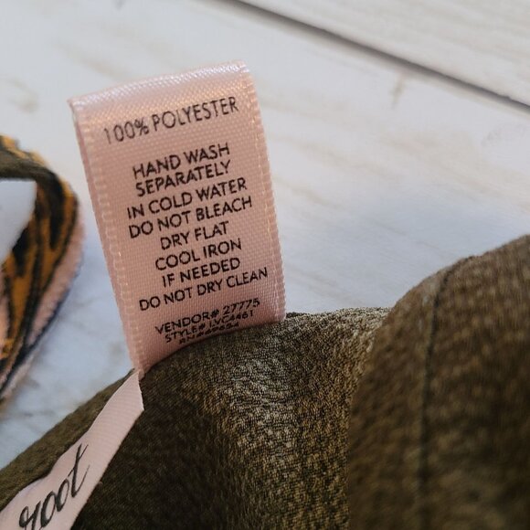 Buckle Willow & Root Blouse Open Back Long Sleeve Peplum Boho Ruffled L Brown - Picture 7 of 9